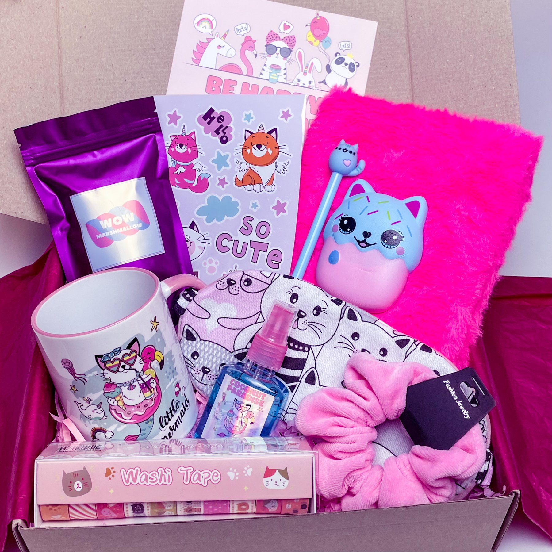 Подарунковий бокс для дівчинки дівчини WOW BOXES "Cat Box №7"